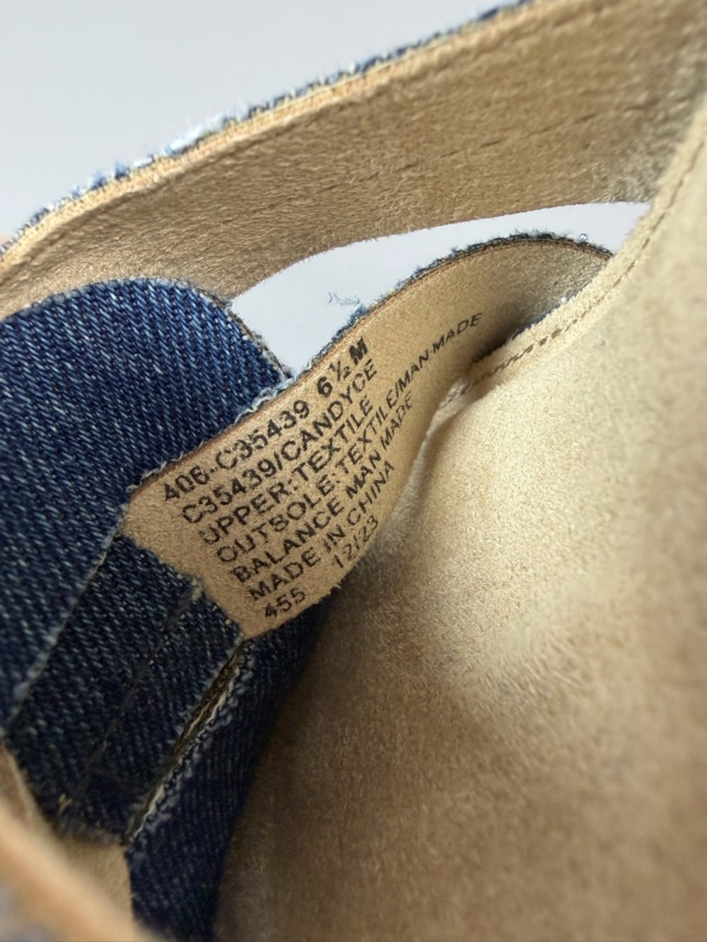 Cliffs by White Mountain Candyce Dark Blue Denim Women's Wedge Sandals-Sz 6.5 - Picture 9 of 12